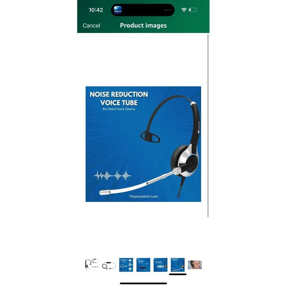 TruVoice HD-300 Deluxe Single Ear Headset‎ with Noise Reduction Voice Tube